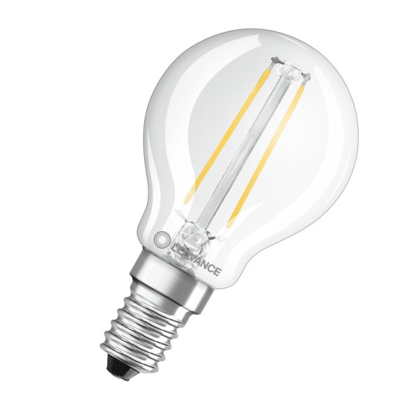 Osram / Ledvance LED Filament Tropfen P klar 300° Performance 2,5-25W/827 warmweiß 250lm E14 220-240V