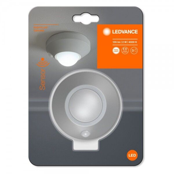 LEDVANCE LED Deckenleuchte Nightlux Ceiling 1,7W/840 105lm nicht dimmbar silber IP20