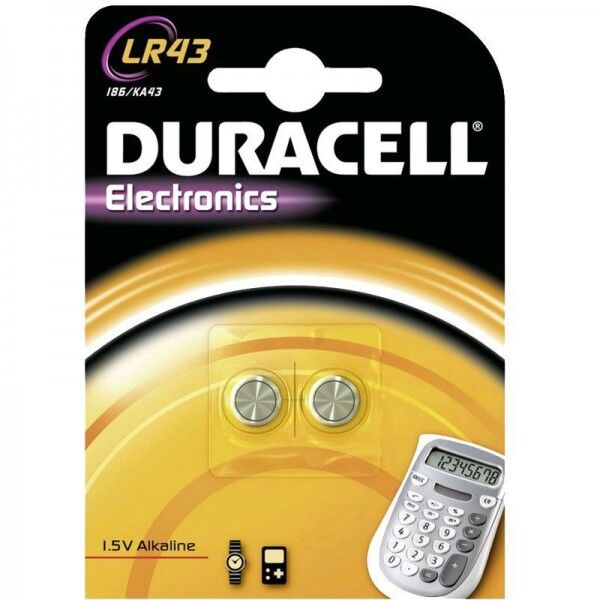 Duracell Knopfzelle Electronics LR43 B2 2er Blister