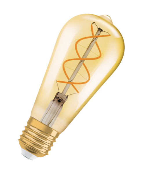 Osram / Ledvance LED Filament Vintage 1906 Edison gold 300° 4-28W/820 extra warmweiß 300lm E27 220-240V dimmbar