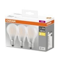 Osram LEDbase Classic A Retro 7-60W/827 LED E27 matt 200° 806lm echt warmweiß nicht dimmbar 3er Pack