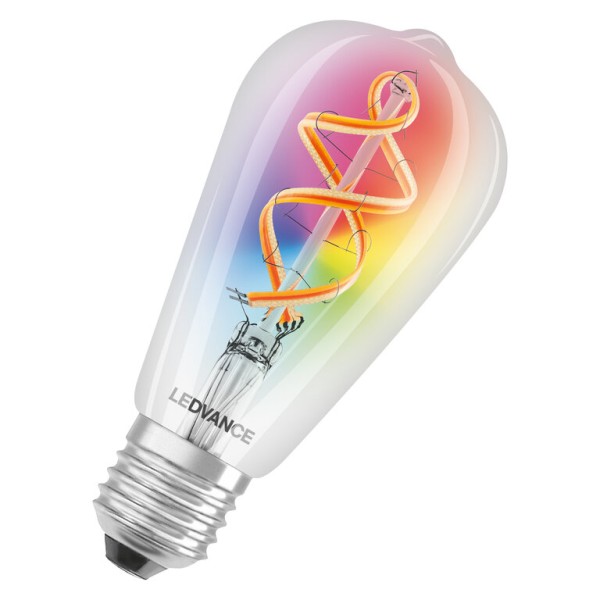 Osram / Ledvance LED Filament WIFI Smart+ Edison klar 300° 4,5-30W/827 warmweiß 300lm E27 220-240V dimmbar