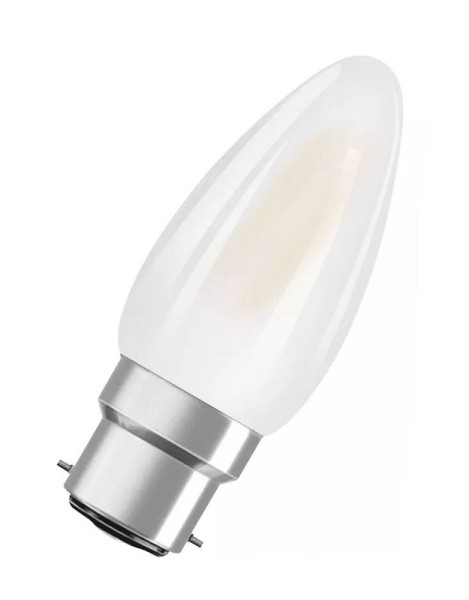 Osram LED Filament Superstar+ Kerze B matt 300° 3,4-40W/927 warmweiß 470lm B22d 220-240V dimmbar
