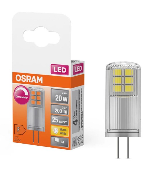 OSRAM LED Superstar PIN SMD DIM 2-20W/827 G4 200lm klar dimmbar
