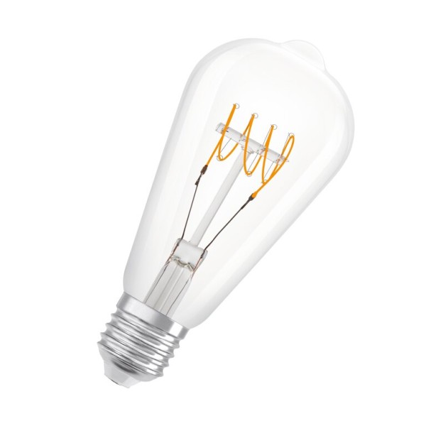 Osram / Ledvance LED Filament Vintage 1906 Edison klar 320° 4,8-40W/827 warmweiß 470lm E27 220-240V dimmbar