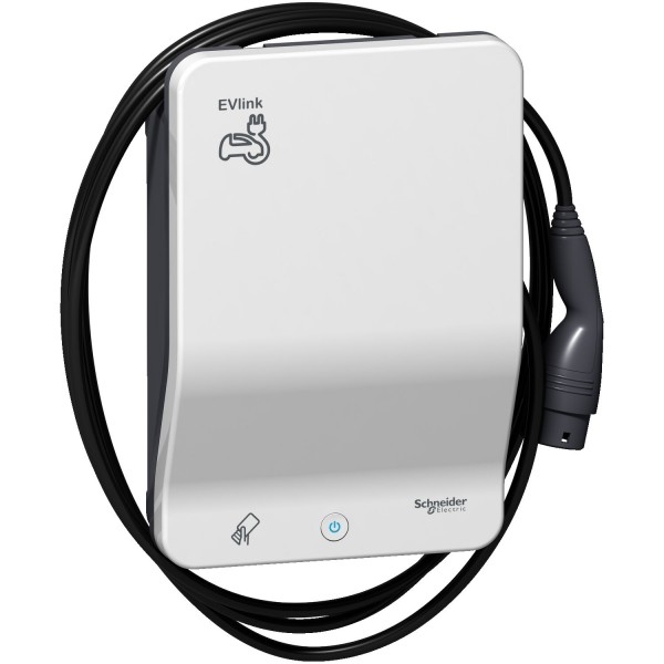 Schneider Electric EVlink Wallbox RFID G4 Smart 22kW mit Typ 2 Ladekabel 4,5m (EVB1A22PCRI) - KFW förderfähig