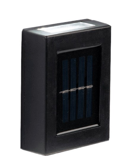 Modee Solar Wand Leuchte LED 275x250x240mm Kunststoff schwarz 9000K IP44 1,2V Batterie 2er Pack