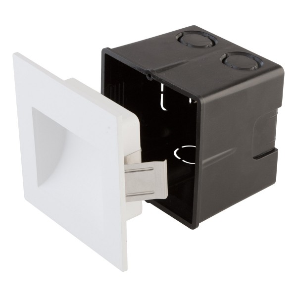 EVN LED Blendfreie Leuchte weiß viereckig 90x90x30mm 2W 3000K 120lm >80° IP65