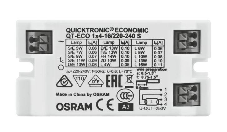 OSRAM QT-ECO 1x4-16W 80x40x22 230-240S  NEU inkl MwSt 