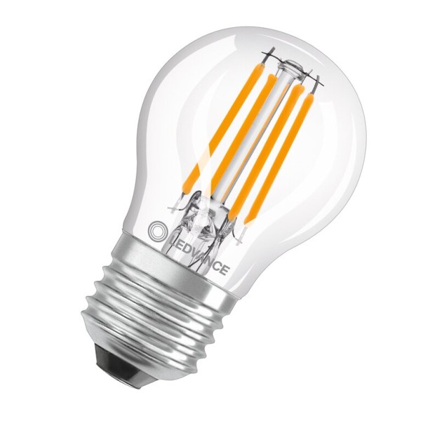 Osram / Ledvance LED Filament Tropfen P klar 300° Performance 5,5-60W/827 warmweiß 806lm E27 220-240V