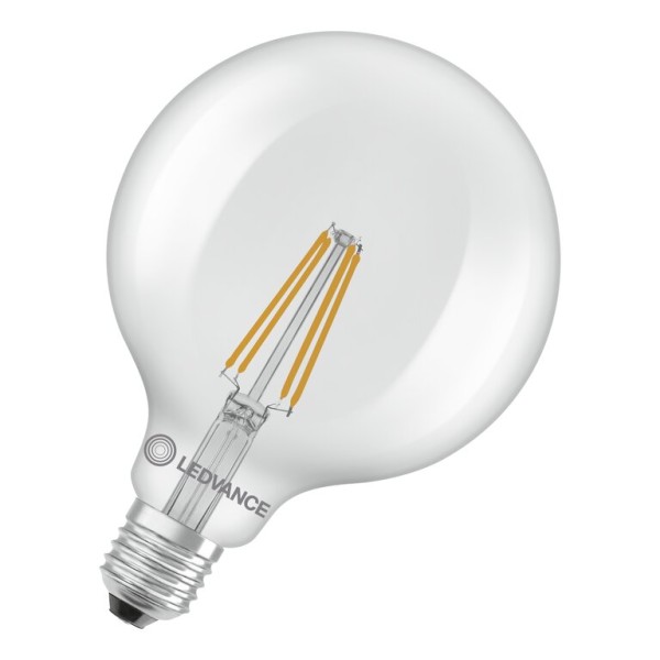 Osram / Ledvance LED Filament Globe G125 klar 300° Performance 5,9-60W/827 warmweiß 806lm E27 220-240V