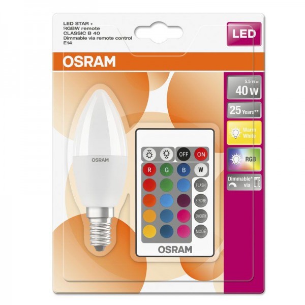 Osram LED Star+ Classic B 5,5-40W/827 E14 matt 200° 470lm warmweiß nicht dimmbar Blister