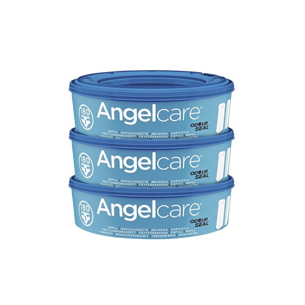 Angelcare 3er Pack Nachfüllkassetten Plus für Windeleimer Comfort, Comfort Plus und Deluxe