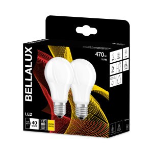Osram LED Bellalux Classic A 4,9-40W/827 E27 470lm matt warmweiß nicht dimmbar 2er Pack