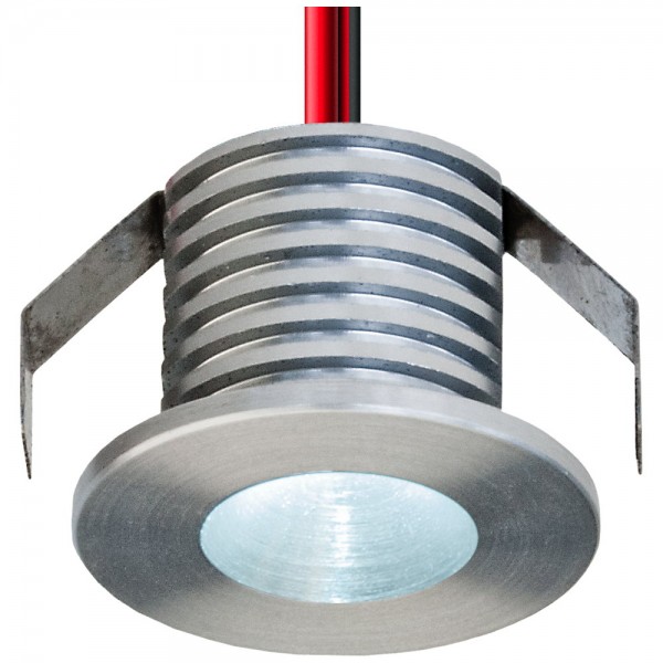 EVN LED Lichtpunkt Aluminium poliert rund 25x19mm 1W 6000K 80lm 41-80° IP20