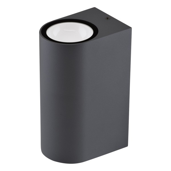 EVN LED 2-flammige Wandleuchte anthrazit halbrund 150x68x95mm 6W 3000K 145lm 21-40° 100-240V IP54