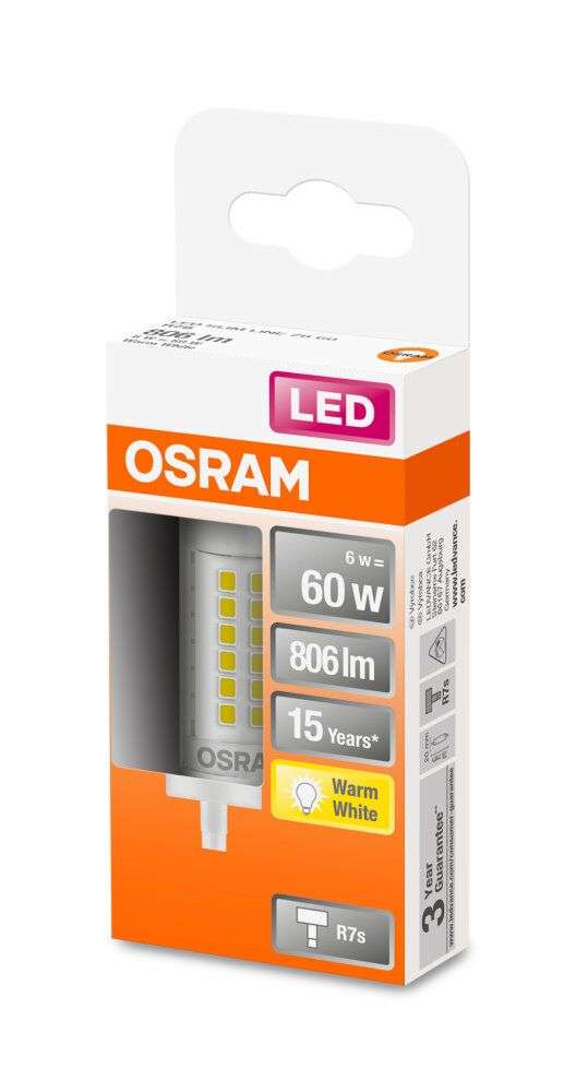 Osram LED Slim Line 6-60W/827 warmweiß R7s 806lm 78mm online kaufen ...
