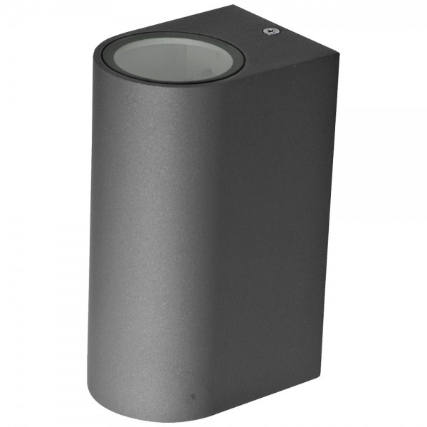 EVN 2-flammige Wandleuchte anthrazit halbrund 150x68x93mm 220-240V IP44