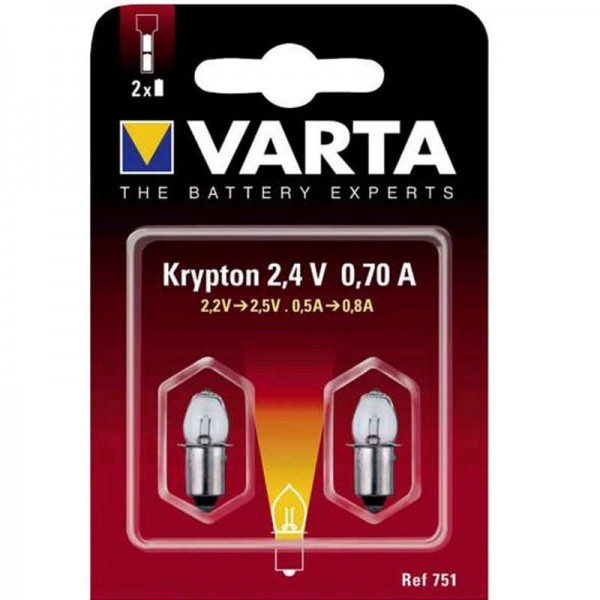 Varta Glühbirnchen Krypton751 2,40V 0,7A 2er Blister