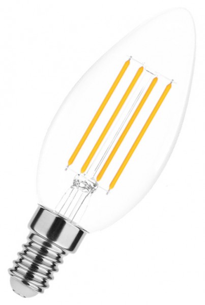 Modee LED Filament Kerze C35 360° 4-40W/827 warmweiß 470lm E14 220-240V 2er Pack