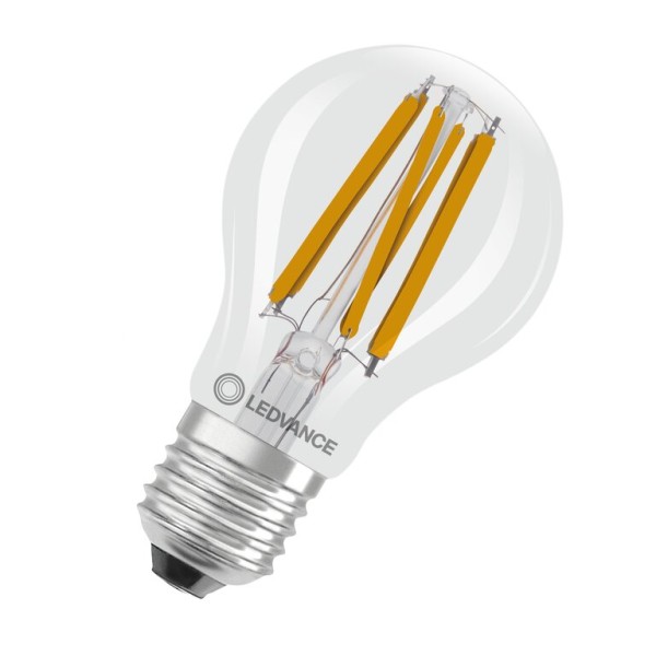 Osram / Ledvance LED Filament Classic A klar 300° Superior 9,5-7st ein hochwertiges LED-Leuchtmittel, das eine konventionelle 60W Glühbirne ersetzt, aber nur 8,8W verbraucht. Mit ihrer warmweißen Lichtfarbe von 2700 Kelvin und einer Lichtleistung von 806