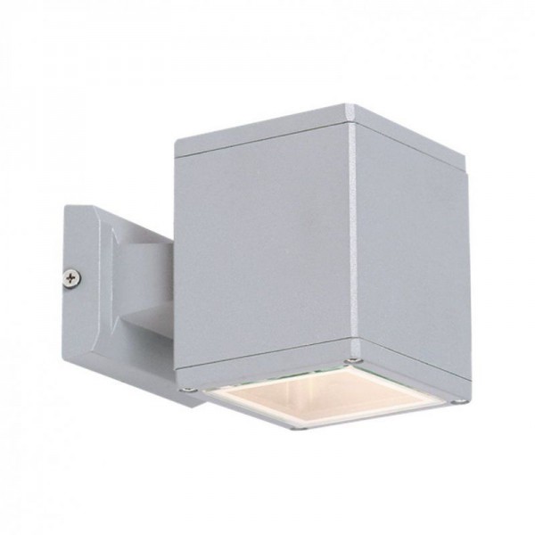 I-Light Wandleuchte Würfel Silber, IP 54 G9