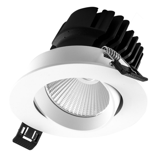 EVN Power-LED Leuchte weiß schwenkbar rund 110x78mm 13W 3000K 1528lm 41-80° 200-240V IP20