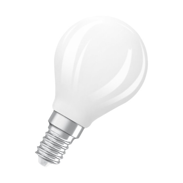 Osram / Ledvance LED Filament Superstar Tropfen P matt 320° 3,4-40W/827 warmweiß 470lm E14 220-240V dimmbar