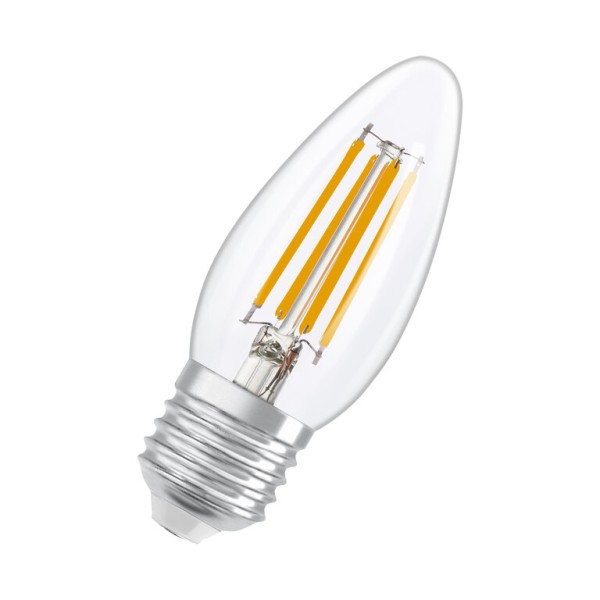 Osram / Ledvance LED Filament Superstar Kerze B klar 320° 3,4-40W/827 warmweiß 470lm E27 220-240V dimmbar