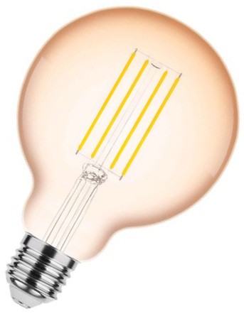 Modee Filament Globe Bernstein G95 320° 4-33W/818 extra warmweiß 360lm E27 220-240V