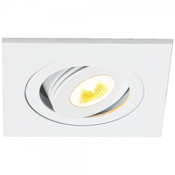 EVN Power-LED Leuchte weiß schwenkbar viereckig 60x60x44mm 3W 3000K 170lm 21-40° IP20