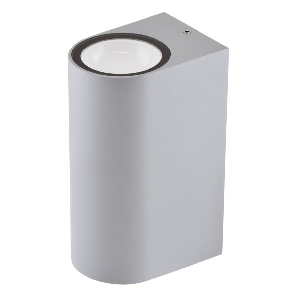 EVN LED 2-flammige Wandleuchte Silber halbrund 150x68x95mm 6W 3000K 145lm 21-40° 100-240V IP54