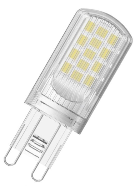 Modee SMD LED Alu transparent 300° 4,2-40W/827 warmweiß 470lm G9 220-240V 1er Blister