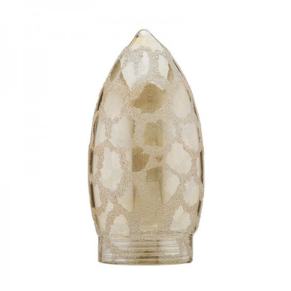 Paulmann Dekoglas Kerze Krokoeis Gold