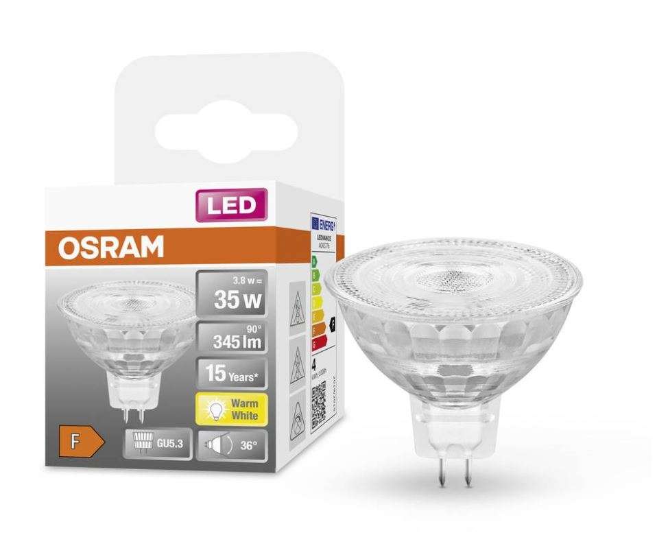 Osram LED Star Reflektor MR16 36° 3,8-35W/827 warmweiß 345lm GU5.3 