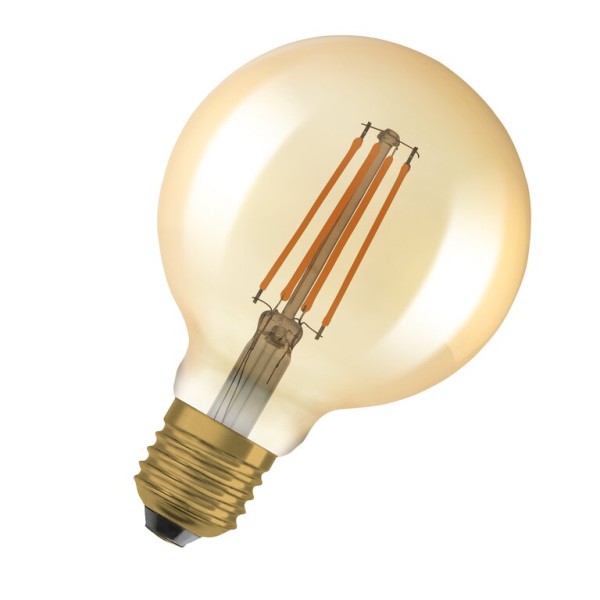Osram / Ledvance LED Filament Vintage 1906 Globe G95 klar 300° 6,5-55W/824 extra warmweiß 725lm E27 220-240V dimmbar