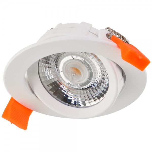 EVN COB-LED Leuchte weiß schwenkbar rund 89x27mm 9W 3000K 600lm 21-40° 220-240V IP20