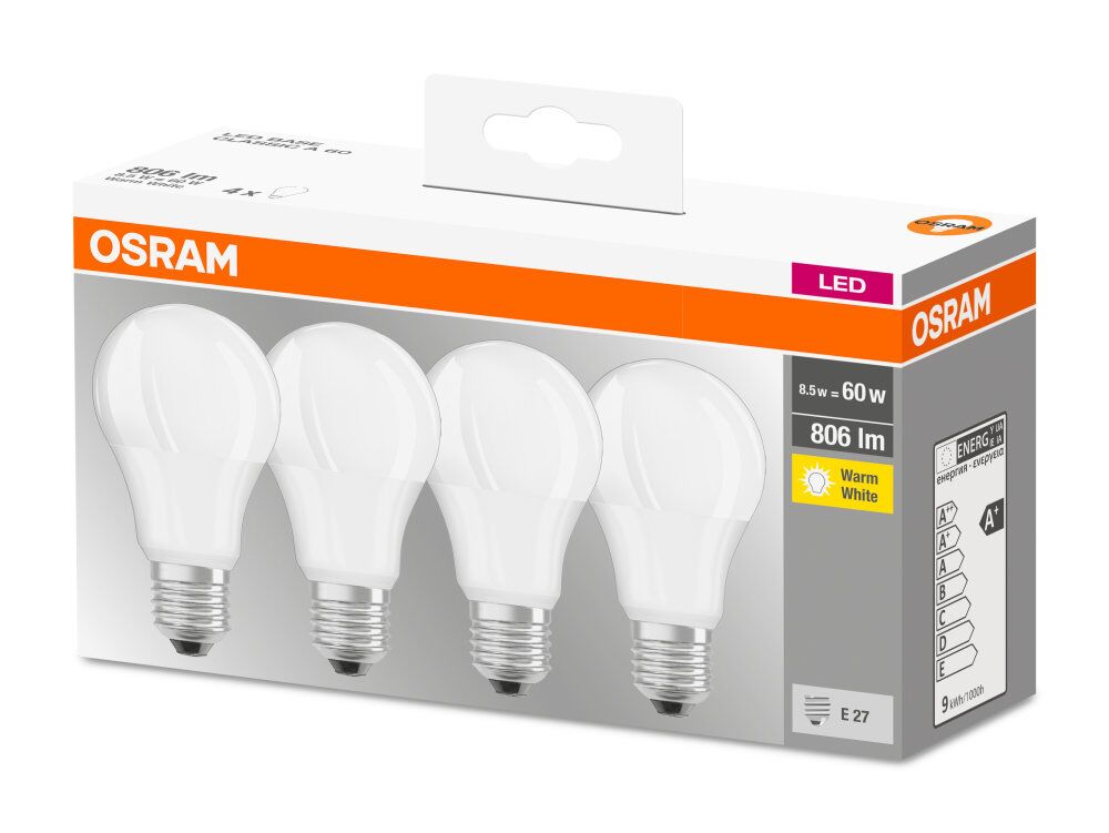 Osram / Ledvance LED Classic A matt 200° RGBW 9,4-60W/827 warmweiß 806lm  E27 220-240V dimmbar online kaufen