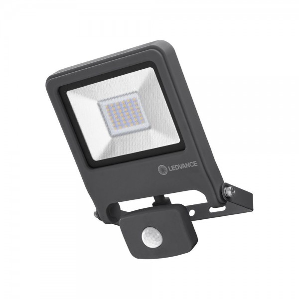LEDVANCE LED Außenstrahler Endura Flood Sensor 30W/3000K IP44 2400lm dunkelgrau