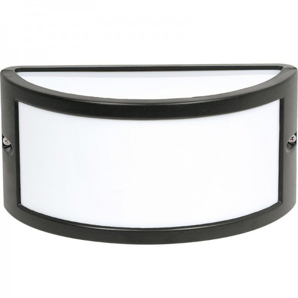 I-Light Wandleuchte Halbrund Schwarz, IP 54 E27