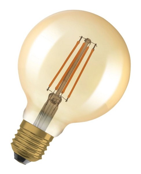 Osram LED Filament Vintage 1906 Globe G95 gold 300° 6,5-55W/824 extra warmweiß 725lm E27 220-240V dimmbar 2er Blister