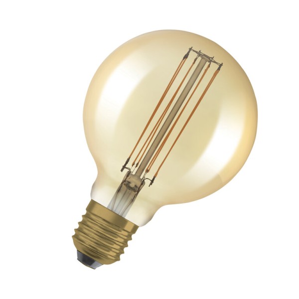 Osram / Ledvance LED Filament Vintage 1906 Globe G95 gold 320° 5,8-40W/822 extra warmweiß 470lm E27 220-240V dimmbar