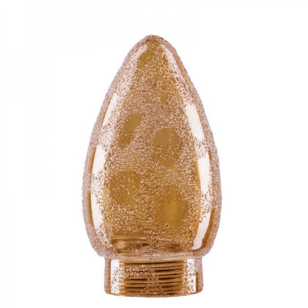 Paulmann Dekoglas Minikerze Krokoeis Gold für Halogen Basic Sockel Mini