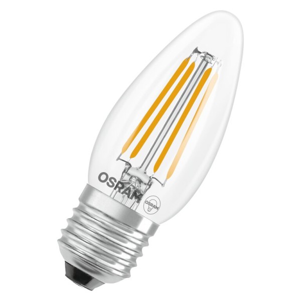 Osram / Ledvance LED Filament Star Kerze B klar 300° 3,4-40W/827 warmweiß 470lm E27 220-240V