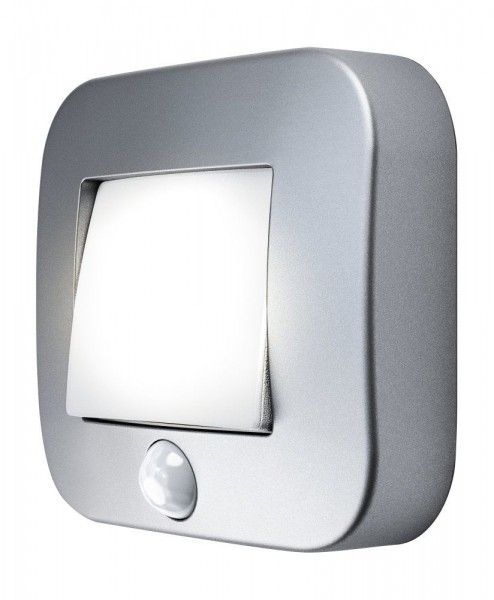 LEDVANCE LED Wandleuchte Nightlux Hall 0,28W/840 14lm kaltweiß nicht dimmbar silber IP54