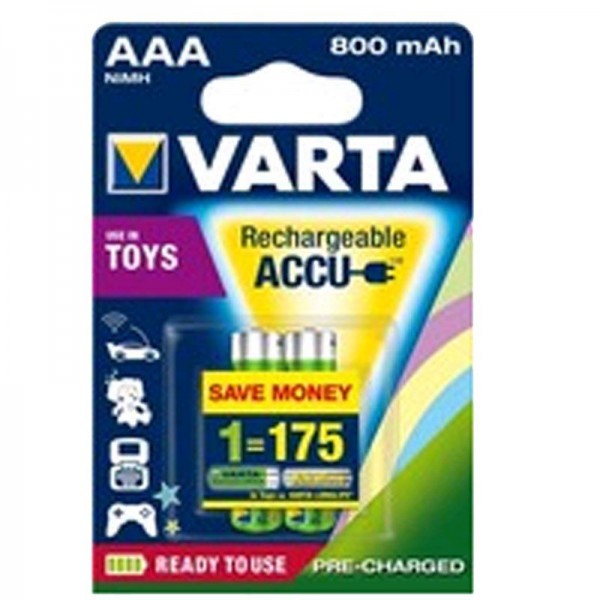 Varta Toy Akku Ready2Use AAA 56783 800mAh 2er Blister