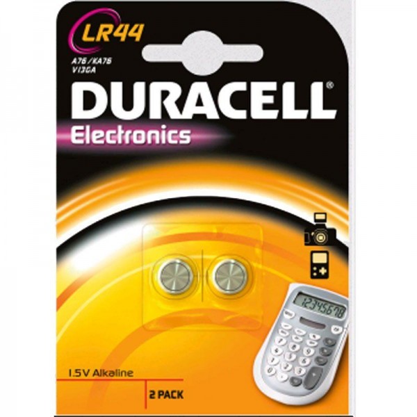 Duracell Knopfzelle Electronics LR44 B2 2er Blister