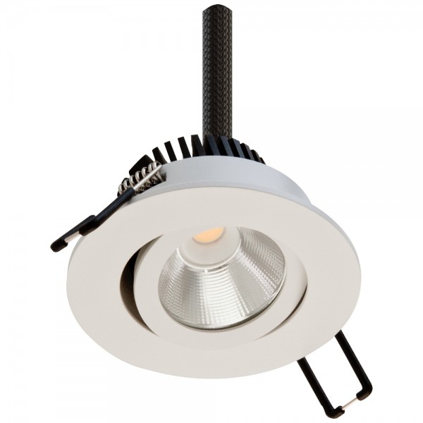 EVN Power-LED Leuchte weiß schwenkbar rund 83x45mm 6W 3000K 528lm 21-40° 230V IP20