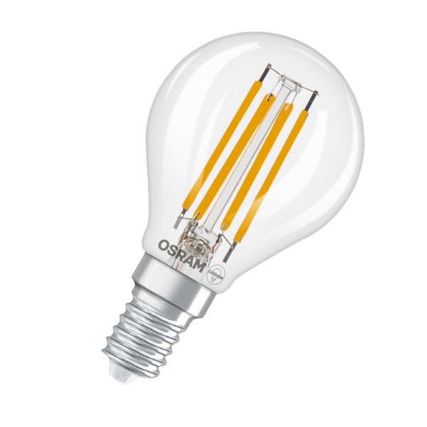 Osram / Ledvance LED Filament Superstar Tropfen P klar 320° 3,4-40W/840 kaltweiß 470lm E14 220-240V dimmbar