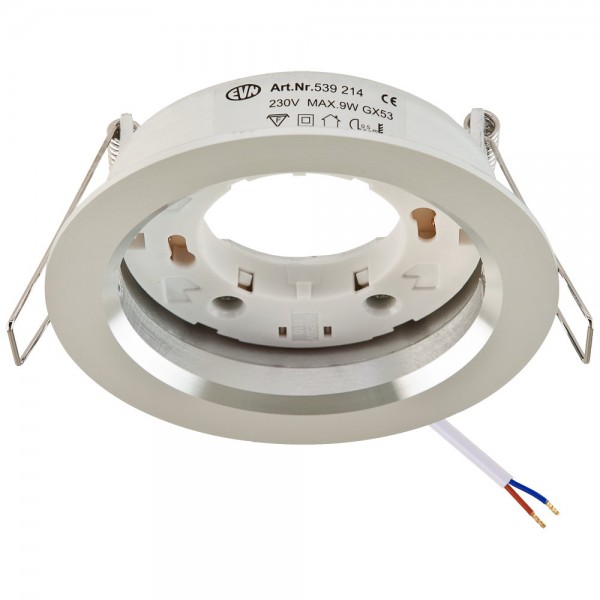 EVN Deckeneinbauleuchte Aluminium rund 107x45mm 230V IP20